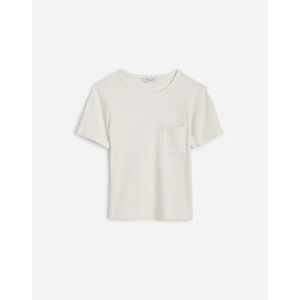 NWT Madewell Garment-Dyed Ribbed Crewneck Pocket Tee size medium gray NU846